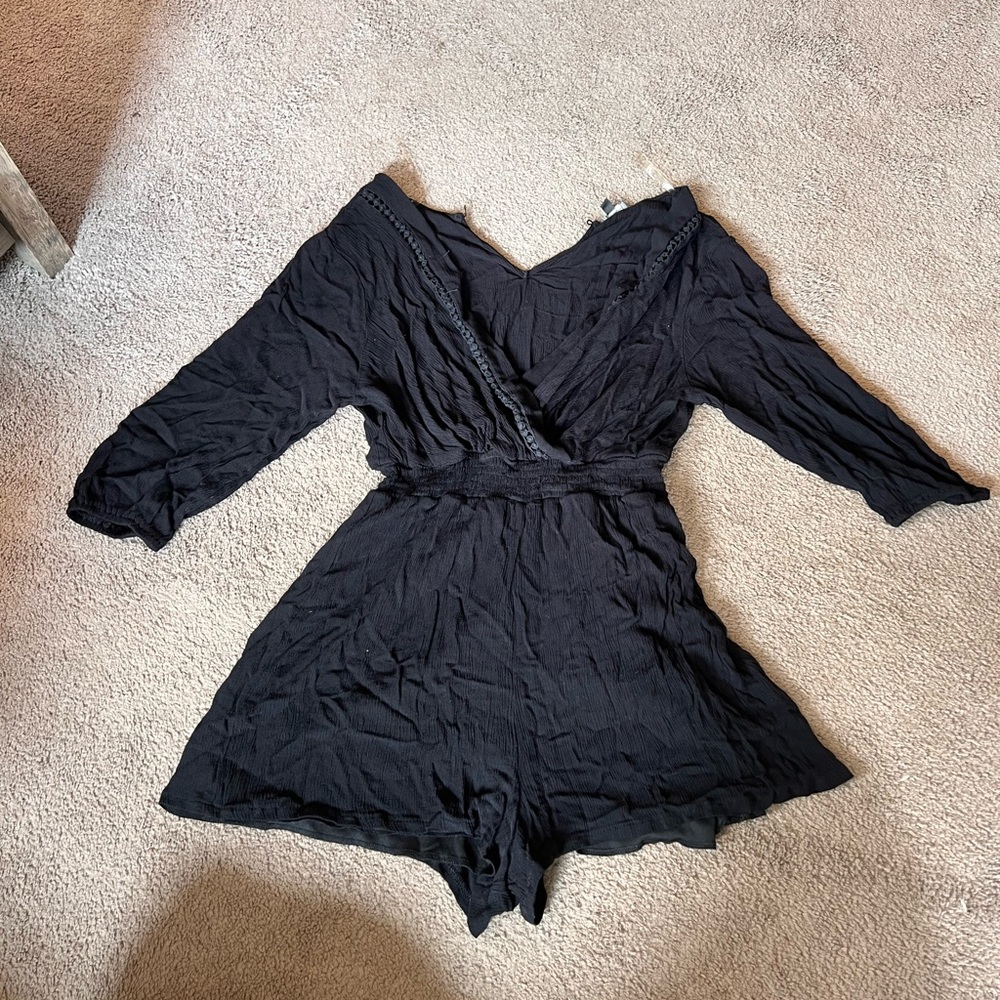 Lily Rose Black Romper